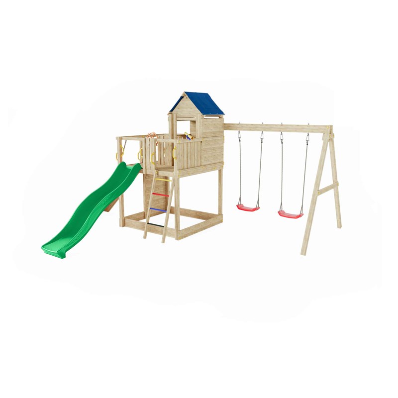 Aire de jeux en bois treehouse spacieus