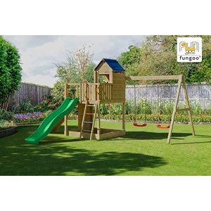 Aire de jeux en bois treehouse spacieus