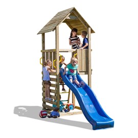 Aire de jeux carol1 avec toboggan bleu