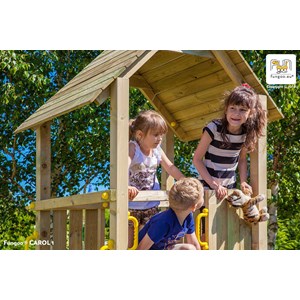 Aire de jeux carol1 avec toboggan bleu