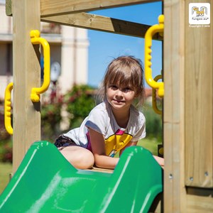 Aire de jeux carol1 avec toboggan bleu