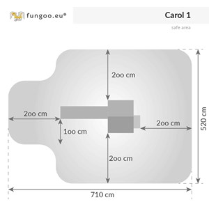 Aire de jeux carol1 avec toboggan bleu