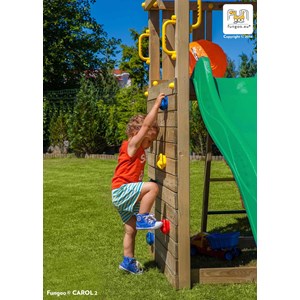 Aire de jeux en bois carol1 avec tobogg