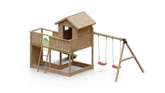 Aire de jeux en bois galaxy l avec tobo