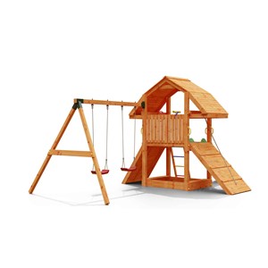 Aire de jeux en bois buffalo avec 2 bal