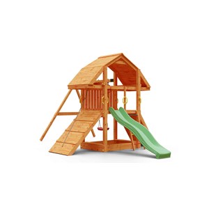 Aire de jeux en bois buffalo avec 2 bal