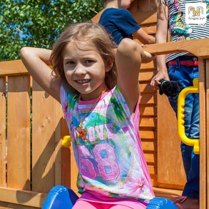 Aire de jeux en bois myhouse avec tobog