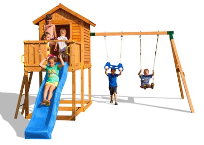 Aire de jeux myhouse move avec cabane,