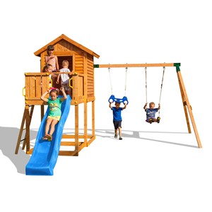 Aire de jeux myhouse move avec cabane,