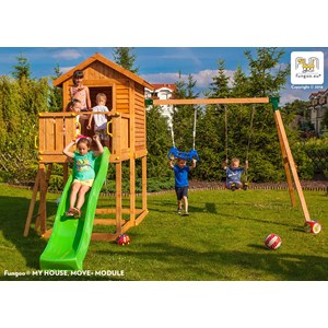 Aire de jeux myhouse move avec cabane,