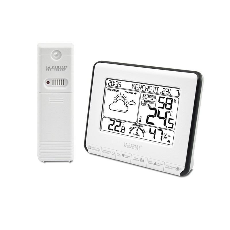 Station météo, alertes, confort , noir