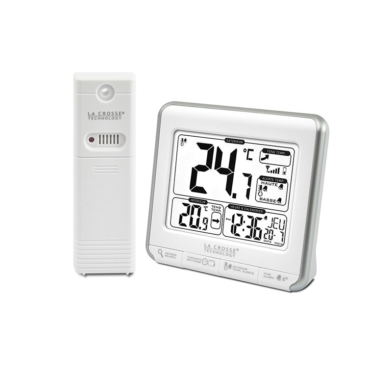 Station de temp. Avec alertes grise
