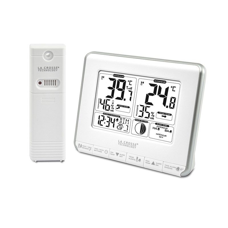 Station de temp, lune, alertes grise