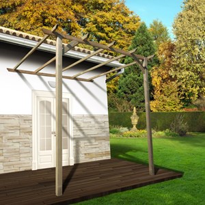 Pergola clématite adossante
