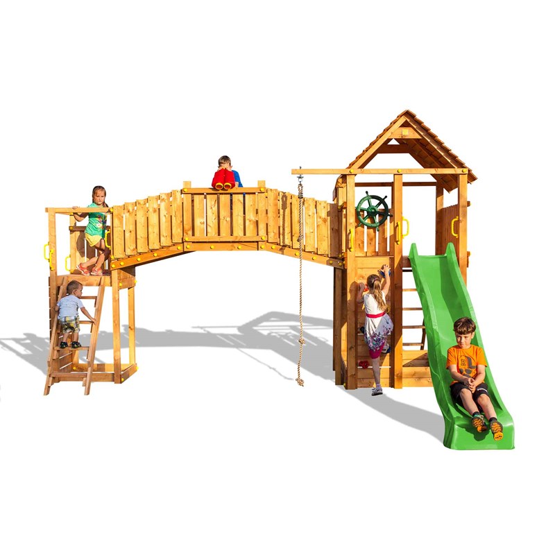 Aire de jeux en bois rainbow fortress t