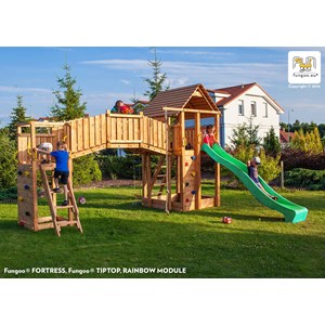 Aire de jeux en bois rainbow fortress t