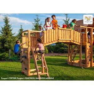 Aire de jeux en bois rainbow fortress t