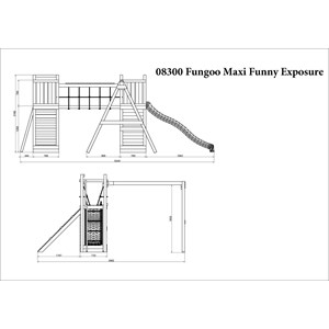 Grande aire de jeux en bois de pin fung