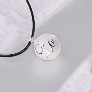 Bola de grossesse blanc love argenté