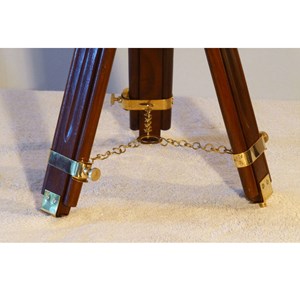 Globe terrestre 33cm trépied bois bleu