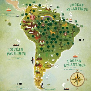 South america map