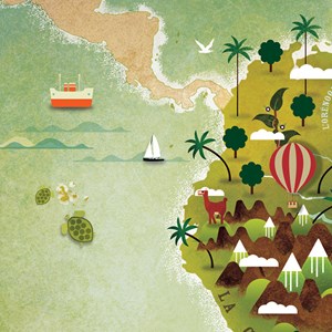 South america map