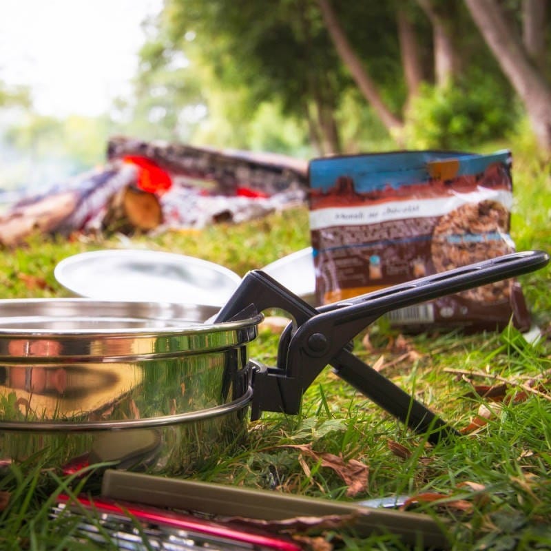 Popote acier Inox pour une 1 Personne CAO de camping randonnée scout