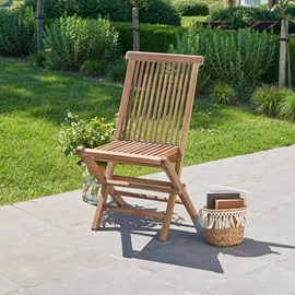 Chaise de jardin en teck huilé pliante