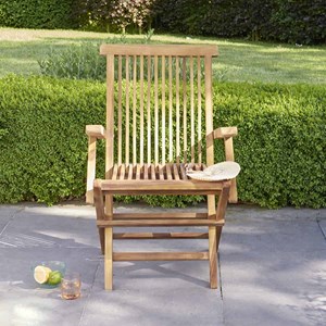 Fauteuil de jardin en teck huilé pliant