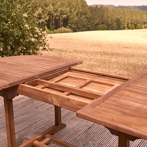 Table de jardin ovale  teck huilé 8/10pe