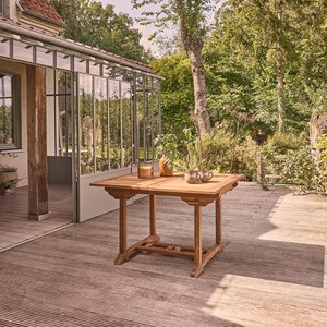 Salon de jardin teck huilé 6/8 pers tabl