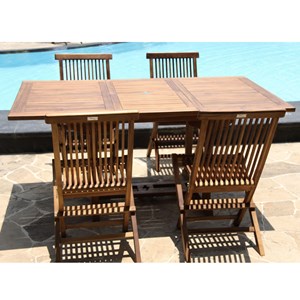 Salon de jardin teck huilé 4/8 pers tabl
