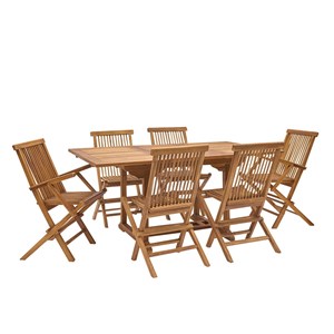 Salon de jardin teck huilé 6/8 pers tabl