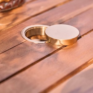 Salon de jardin teck huilé 6/8 pers tabl