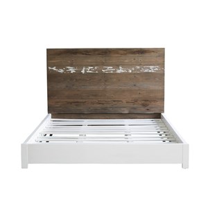 Lit pin recyclé massif 160 cm