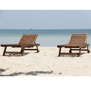Lot de 2 bains de soleil / chaises longu
