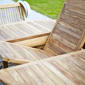 Salon de jardin en teck brut qualite gra