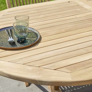 Salon de jardin en teck brut qualite gra