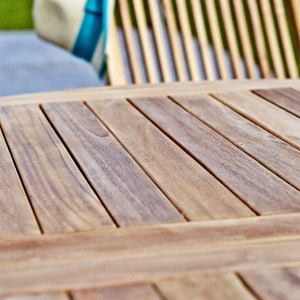 Salon de jardin en teck brut qualite gra