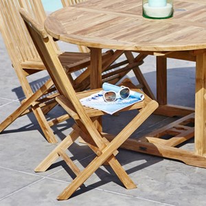 Salon de jardin en teck brut qualite gra