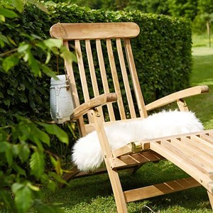 Steamer /chaise longue en teck brut qual