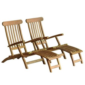Lot de 2 steamers / chaises longues en t