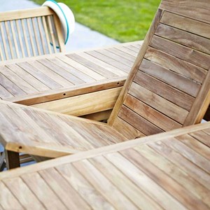 Salon de jardin en teck brut qualite gra