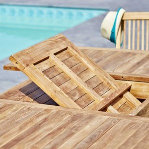 Salon de jardin en teck brut qualite gra