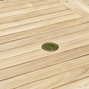 Table de jardin en teck brut qualite gra