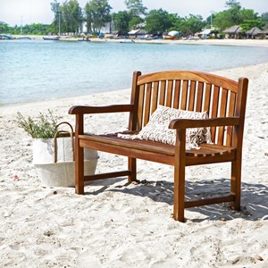 Banc de jardin en teck huilé - 120 cm