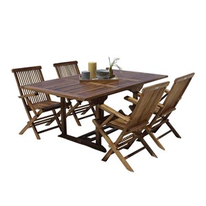 Salon de jardin en teck huilé 4/8 person