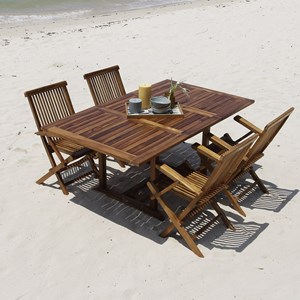 Salon de jardin en teck huilé 4/8 person