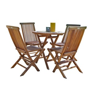 Salon de jardin en teck huilé - table ro