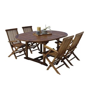 Salon de jardin en teck huilé 4/8 person